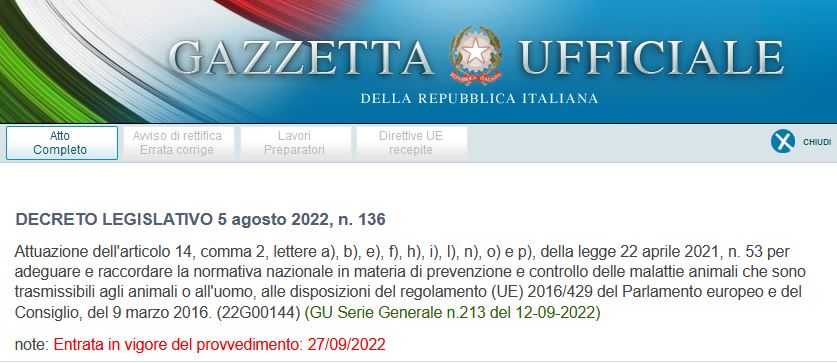 Automatizzazione Comunicazioni previste dal Decreto Legislativo 136/22